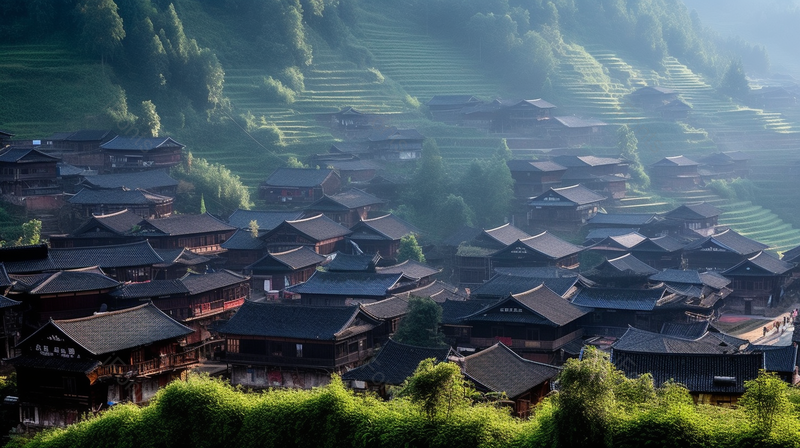 苗寨森林户外乡村小镇实拍摄影图,高清,摄影图,摄影图片,图片大全,摄影图免费下载